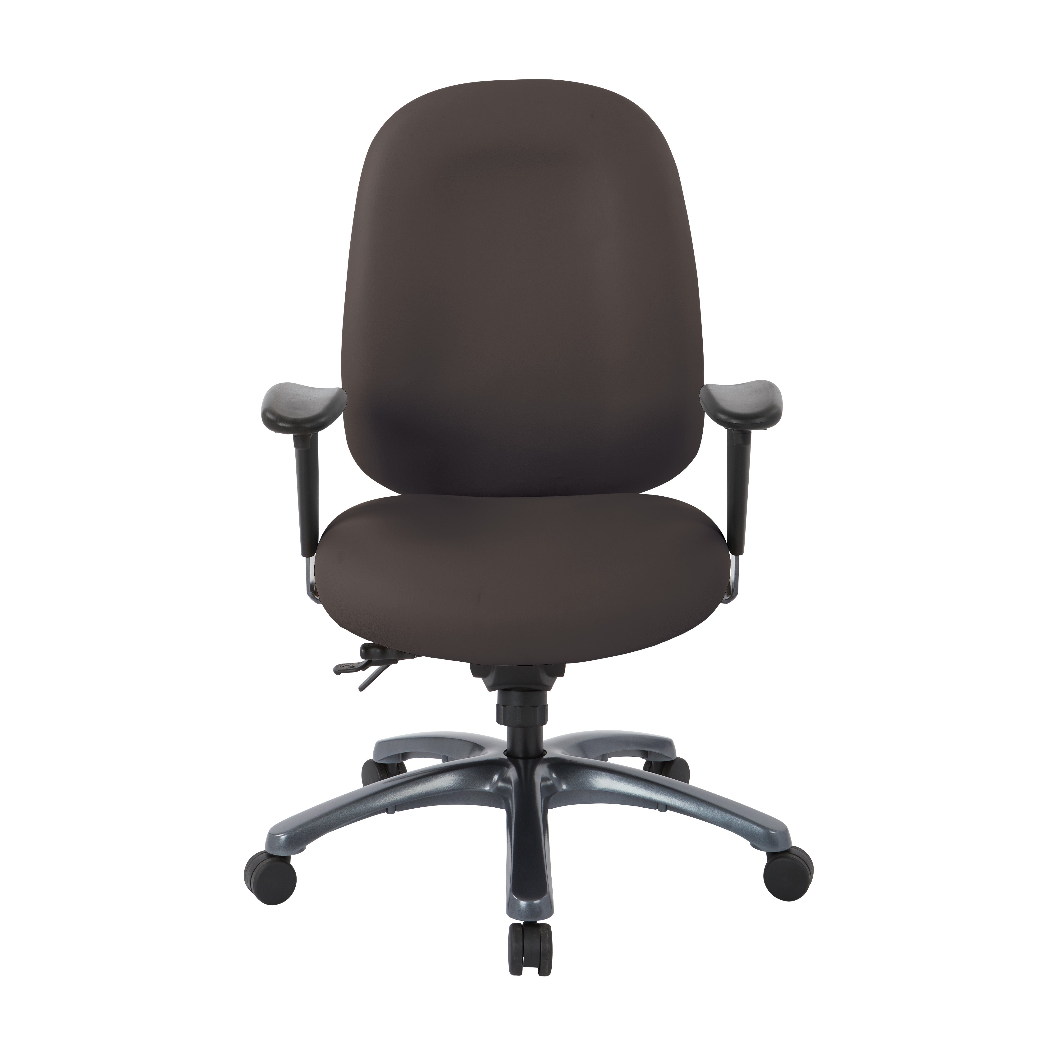Multi-Function High Back Chair with Seat Slider and Titanium Finish Base